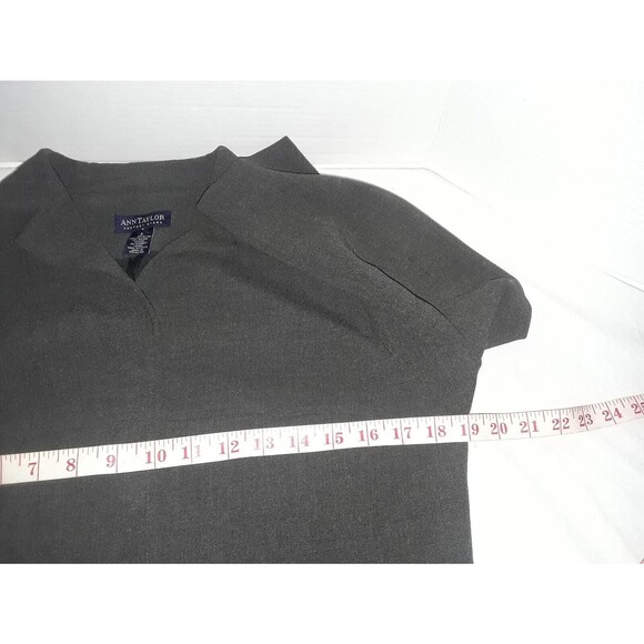 Ann Taylor Blazer Size 6 Gray Suit Jacket Snap Closure Career - Picture 5 of 8